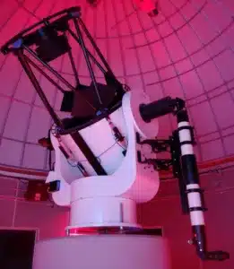 A Planewave CDK700 telescope with periscope at the Rancho Mirage Library.